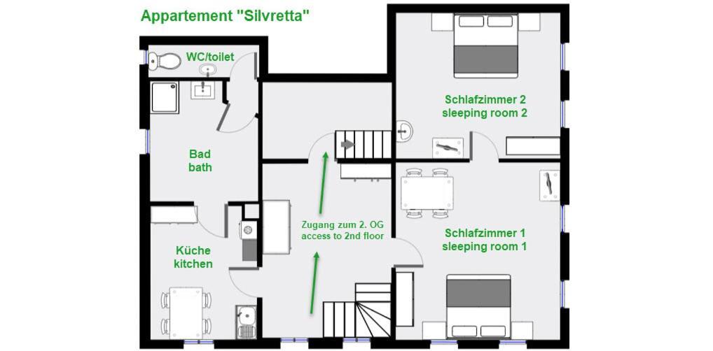 Haus Mair Lägenhet Gaschurn Exteriör bild